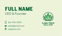 Green Leaf Crown  Business Card Image Preview