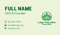 Green Leaf Crown  Business Card Preview