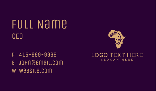 Elephant Africa Safari Business Card Design Image Preview