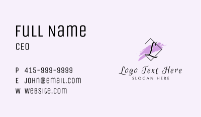 Letter Feminine Business  Business Card Image Preview