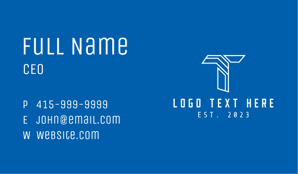 Web Tech Letter T Business Card Design Image Preview