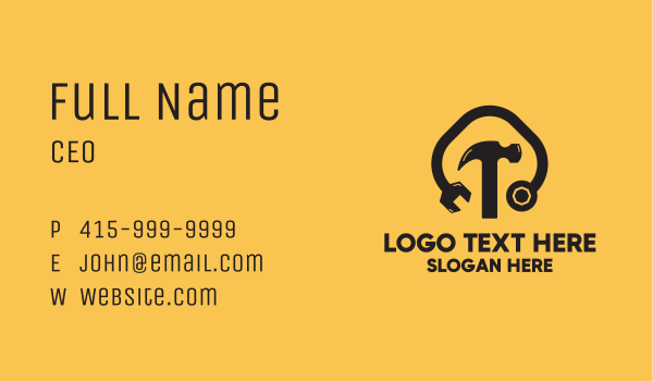 Black Tools Mechanic Business Card Design Image Preview