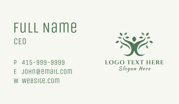 Environmental Human Tree Business Card Design Image Preview