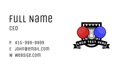 Ping Pong Tournament Business Card Image Preview