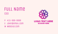 Butterfly Radial Letter Business Card Image Preview