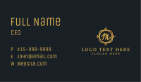 Luxury Gold Letter M Business Card Image Preview