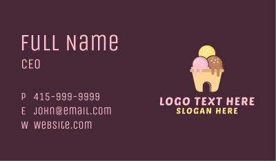 Ice Cream House  Business Card Image Preview