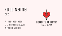 Warrior Heart Sword Business Card Image Preview