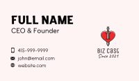 Warrior Heart Sword Business Card Image Preview