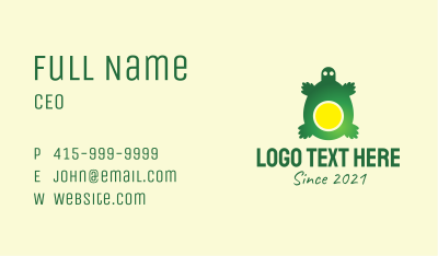 Egg Yolk Turtle  Business Card Image Preview