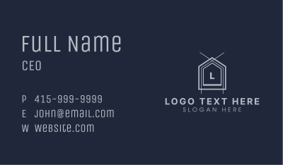 Home Structure Lettermark Business Card Image Preview