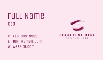 Eyebrow & Eyelash Beauty Business Card Image Preview