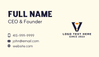 Letter V Speakerphone Business Card Image Preview