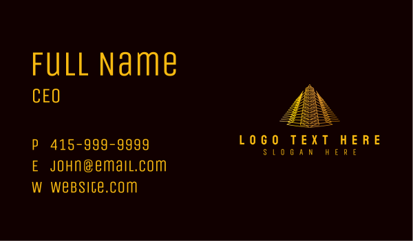 Premium Pyramid Corporate Business Card Design Image Preview
