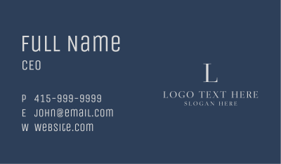Fashion Business Wordmark Business Card Image Preview