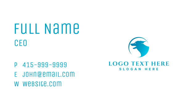 Blue Dog Vet Business Card Design Image Preview