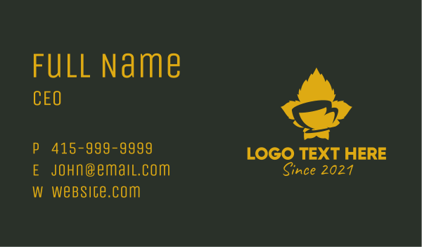 Natural Organic Drink  Business Card Design Image Preview