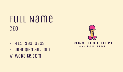 Creative Podcast Microphone Business Card Image Preview