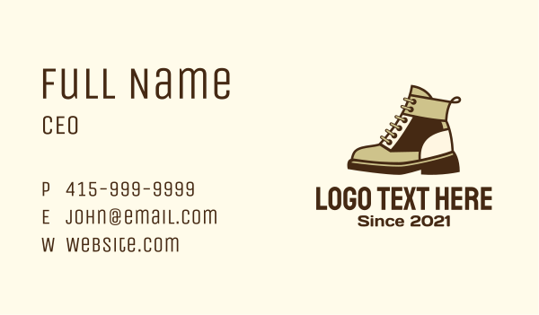 Trail Outdoor Boots Business Card Design Image Preview