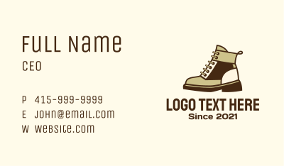 Trail Outdoor Boots Business Card