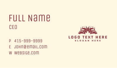 Cargo Truck Delivery Business Card Image Preview