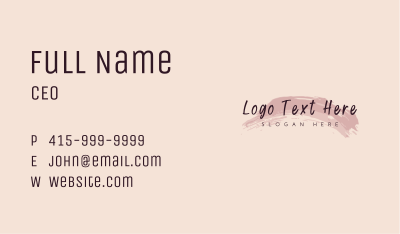 Brush Stroke Beauty Business Card Image Preview