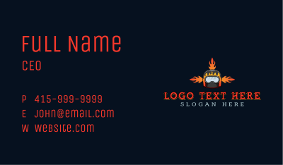 Motorcycle Helmet Fire Business Card Image Preview