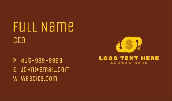 Golden Dollar Finance Business Card Design Image Preview