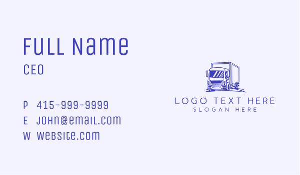 Delivery Trucking Transport Business Card Design Image Preview
