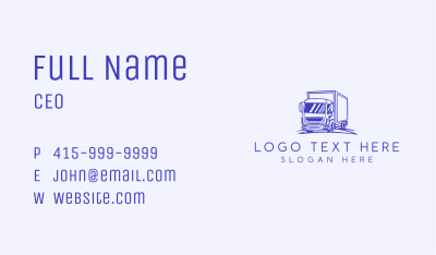 Delivery Trucking Transport Business Card Image Preview