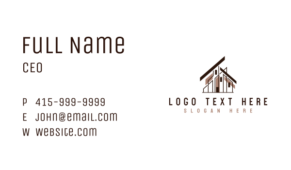 Architecture Modern House  Business Card Design Image Preview
