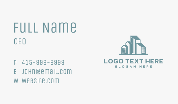 Corporate Building Contractor Business Card Design Image Preview
