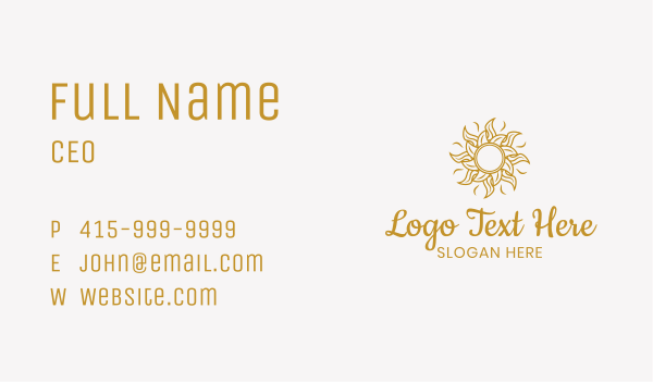 Sun Ray Emblem Business Card Design Image Preview