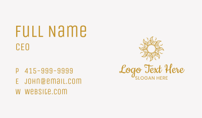 Sun Ray Emblem Business Card Image Preview