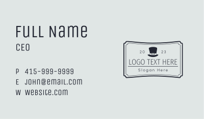 Classic Top Hat Business Card Image Preview