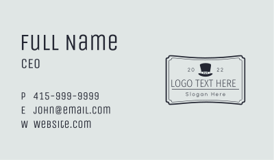 Classic Top Hat Business Card