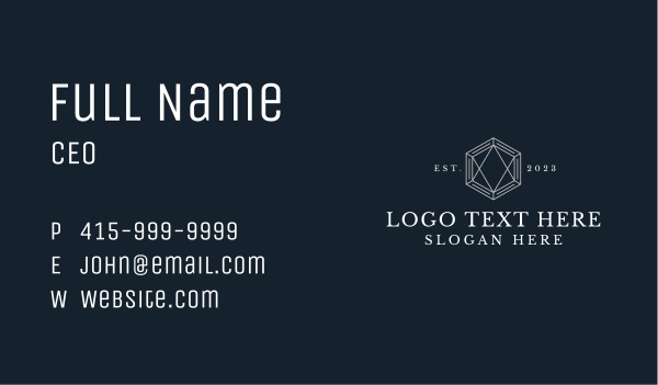 Classy Hexagon Store  Business Card Design Image Preview