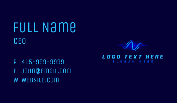 Studio Frequency Wave Business Card Design Image Preview