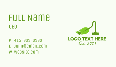 Eco Friendly Vacuum  Business Card Image Preview