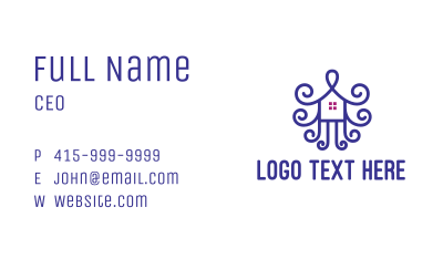 Violet House Ornament Business Card Image Preview