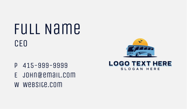 Shuttle Bus Transit Business Card Design Image Preview