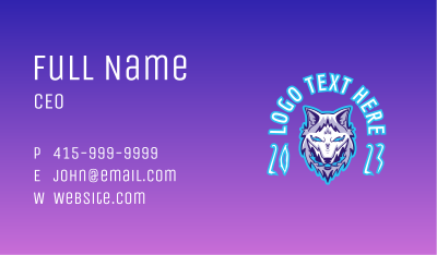 Beast Wolf Mascot Business Card Image Preview