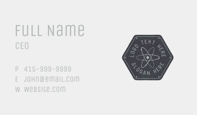 Hex Atomic Badge Business Card