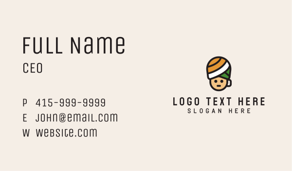 Turban Coffee Cup Business Card Design Image Preview