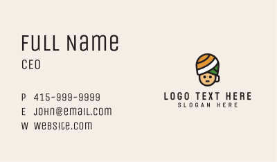 Turban Coffee Cup Business Card Image Preview