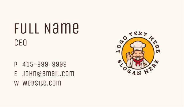 Gourmet Kitchen Chef Business Card Design Image Preview