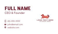 Geometric Sitting Dog Business Card Image Preview
