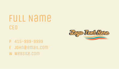 Wave Tropical Summer Business Card Image Preview