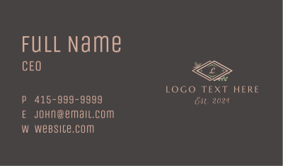 Forest Leaf Boutique Badge Business Card Image Preview
