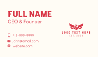 Red Phoenix Bird Business Card Image Preview